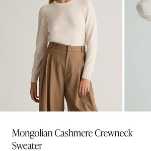 Quince Cashmere Crewneck Sweater in Cream